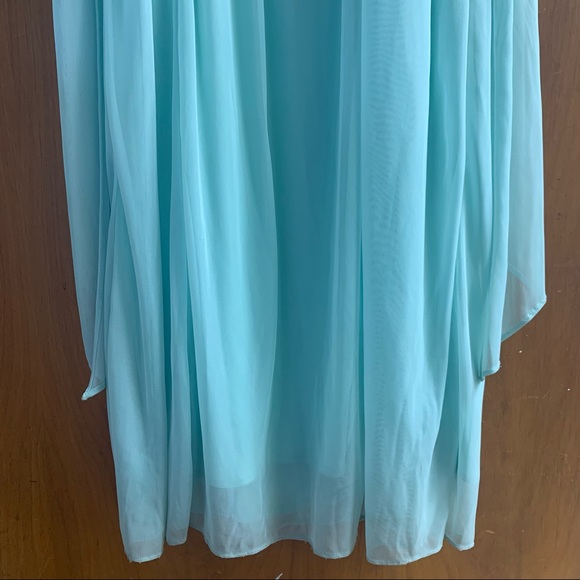 David’s Bridal Mint Bridesmaid Dress | Women’s 0/ Junior 14 - Picture 4 of 15